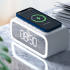 WIWU Wi-W015 Wireless Charger 15W Phone Charging Stand Alarm Clock Night Light - White